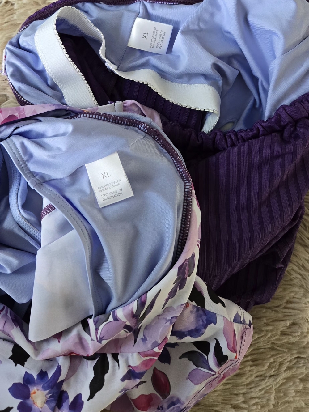 Modlily Ruched Round Neck Tankini Swimsuit with Pocket Shorts #1443 - Picture 2 of 10